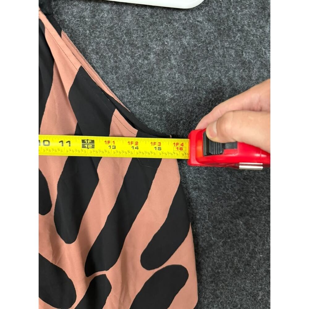 LOFT Womens S Peach Black Animal Print Halter Neck Sleeveless Blouse - Picture 5 of 7